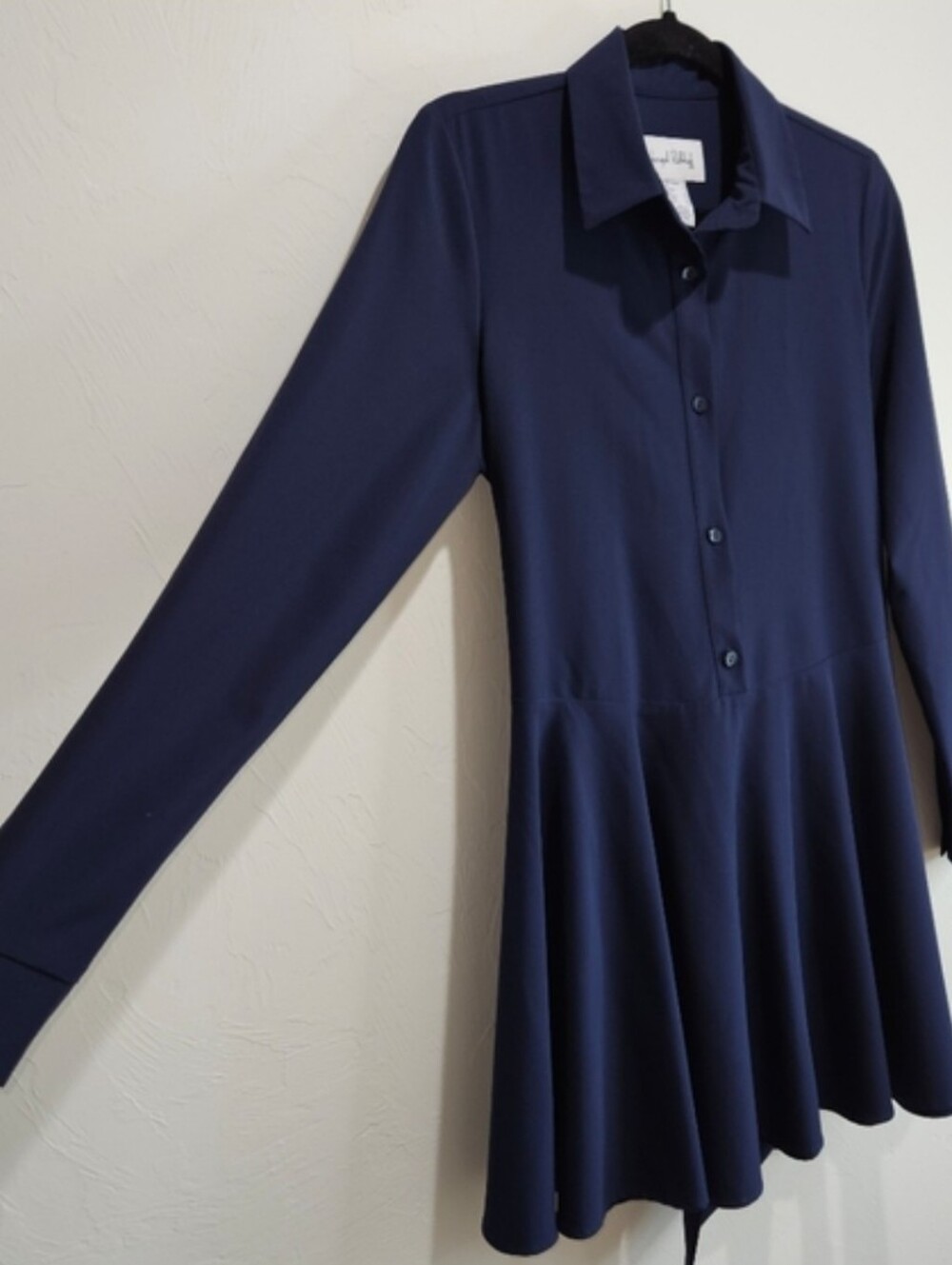 Joseph Ribkoff Tunic Blouse Midnight Blue Tie Front Womens Size 4 Top Short - Picture 5 of 11